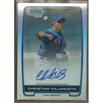 2012 Bowman Chrome Prospect Autographs Refractors #CV Christian Villanueva