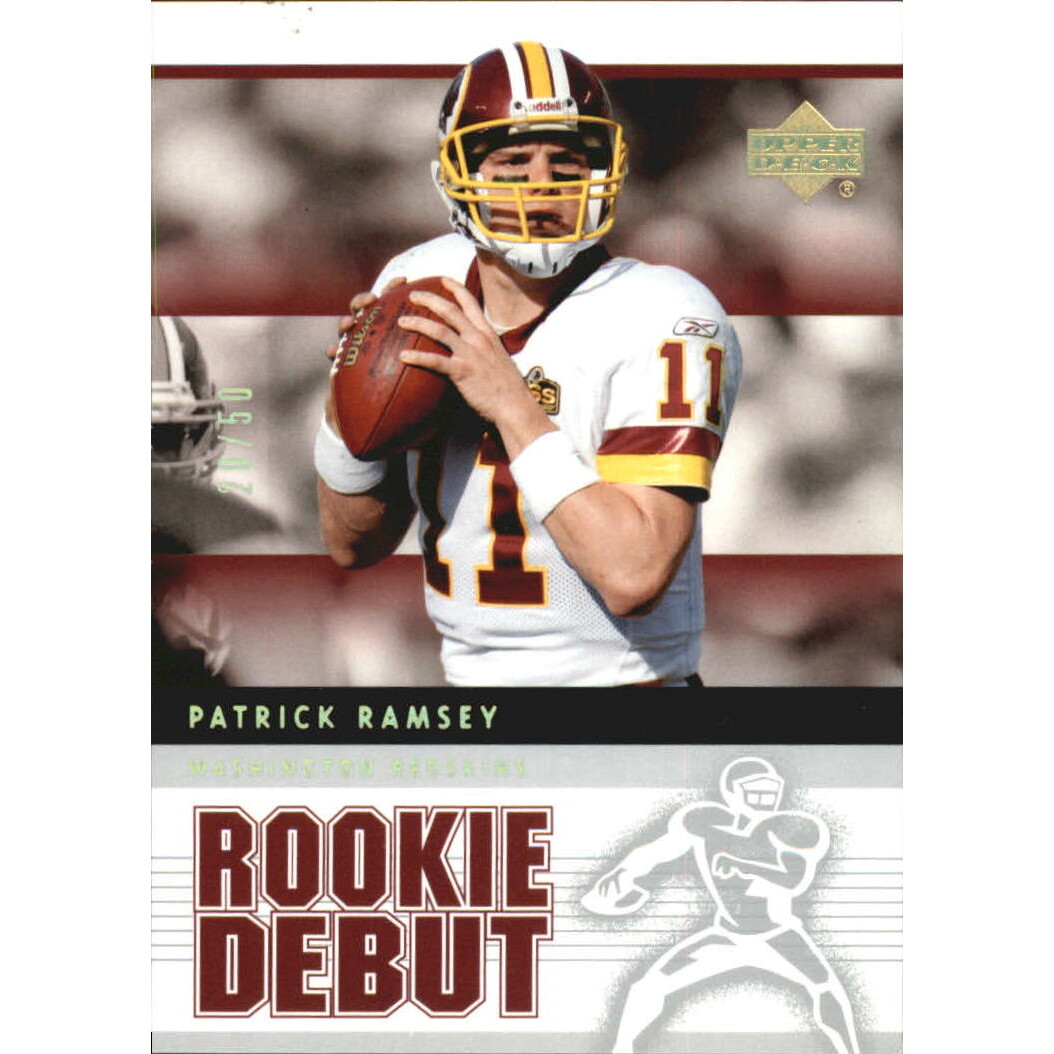 2005 Upper Deck Rookie Debut Gold Spectrum #99 Patrick Ramsey. rookie card picture