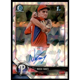 2018 Bowman Chrome Prospect Autographs Atomic Refractors #CPANF Nick Fanti