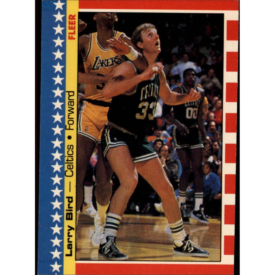 1987-88 Fleer Stickers #4 Larry Bird. rookie card picture