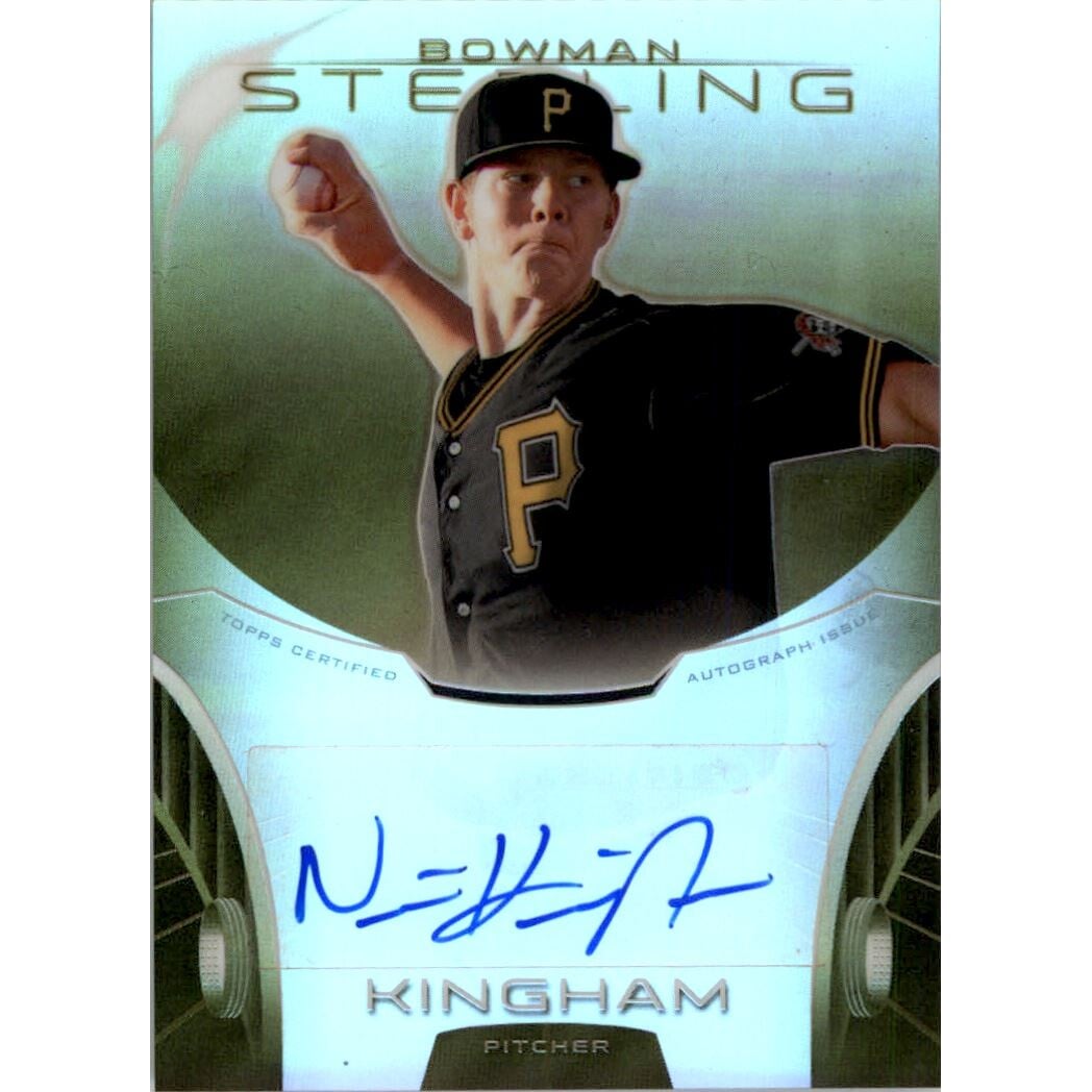 2013 Bowman Sterling Prospect Autographs Gold Refractors #NK Nick Kingham. rookie card picture