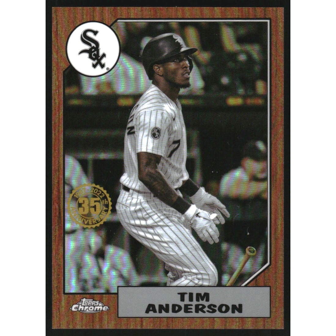 2022 Topps Chrome '87 Topps Orange Refractors #87BC14 Tim Anderson. rookie card picture