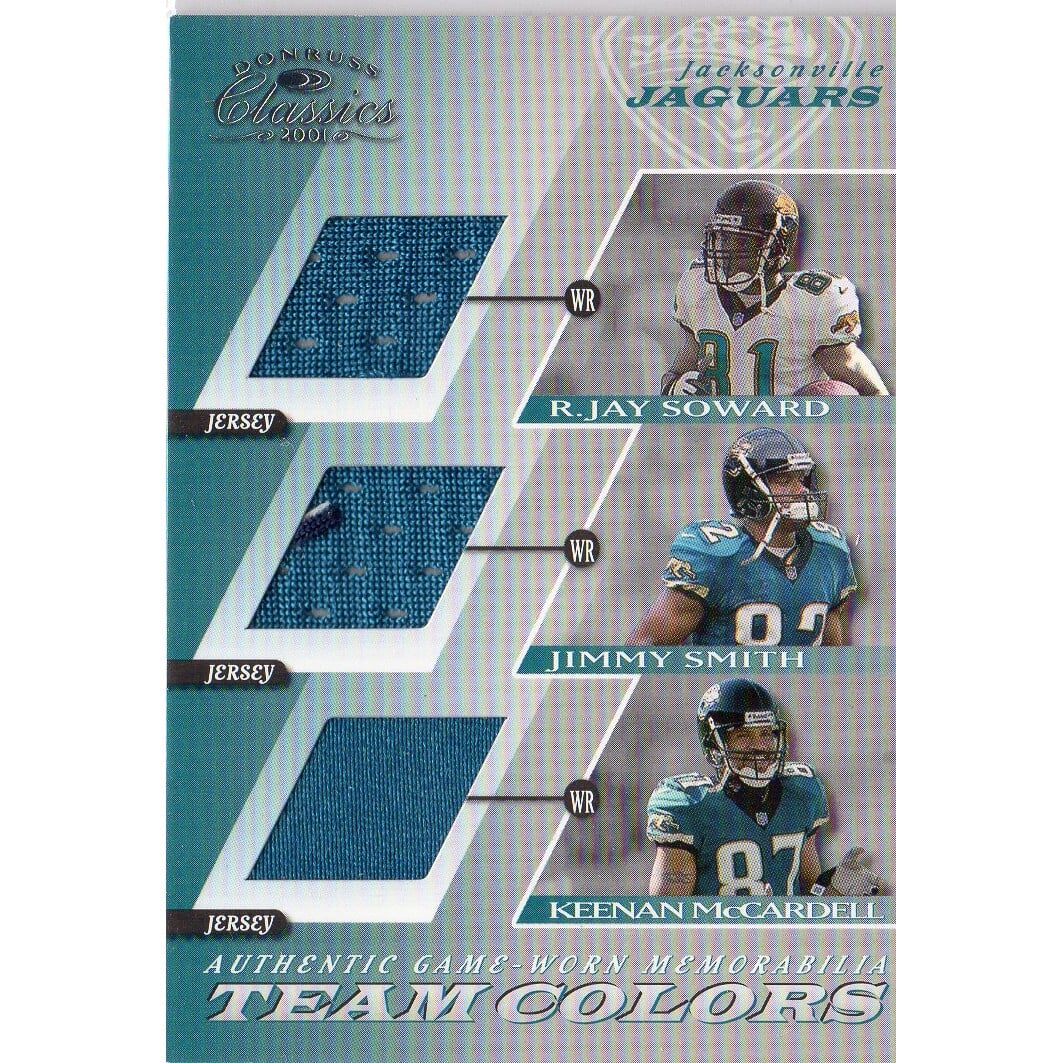2001 Donruss Classics Team Colors #TC29 Jimmy Smith/Keenan McCardell/R.Jay Soward. rookie card picture