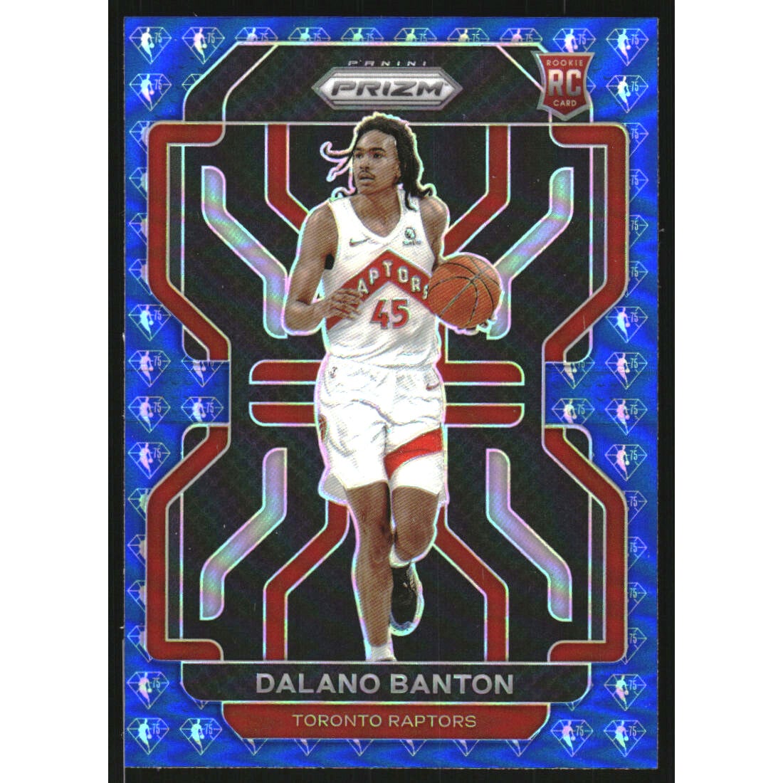 2021-22 Panini Prizm Prizms NBA 75th Anniversary #328 Dalano Banton. rookie card picture