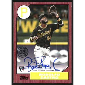 2022 Topps '87 Topps Autographs Red #87BARCA Rodolfo Castro S2