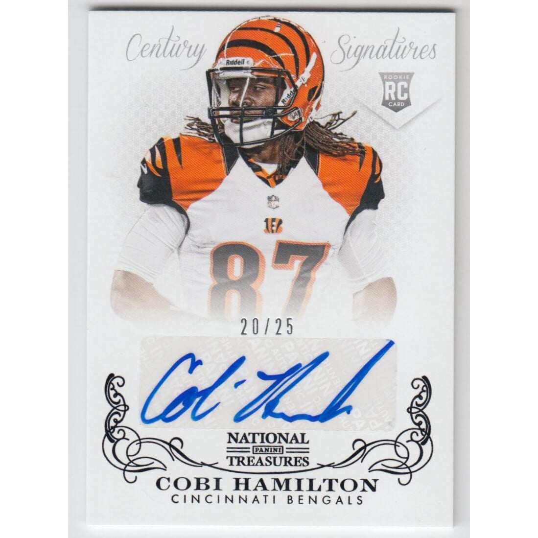 2013 Panini National Treasures Century Black #261 Cobi Hamilton AU. rookie card picture
