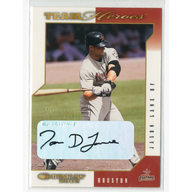 2003 Donruss Team Heroes Autographs #226 Jason Lane/250. rookie card picture