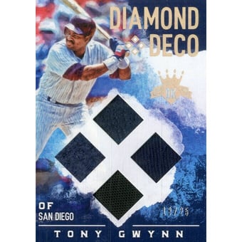 2017 Diamond Kings Diamond Deco Materials Holo Gold #8 Tony Gwynn/25