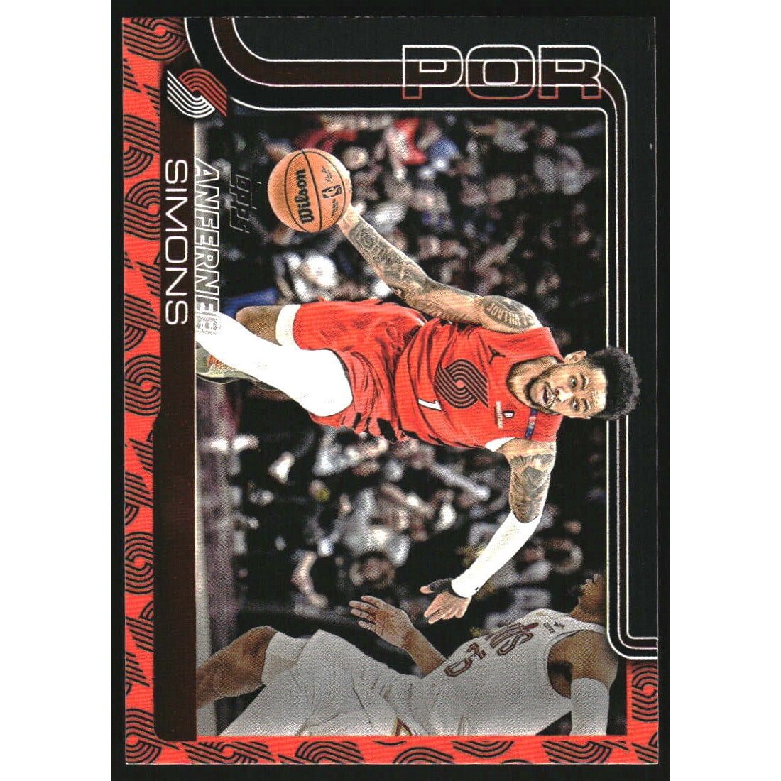 2025-26 Topps Team Color Border #123 Anfernee Simons. rookie card picture