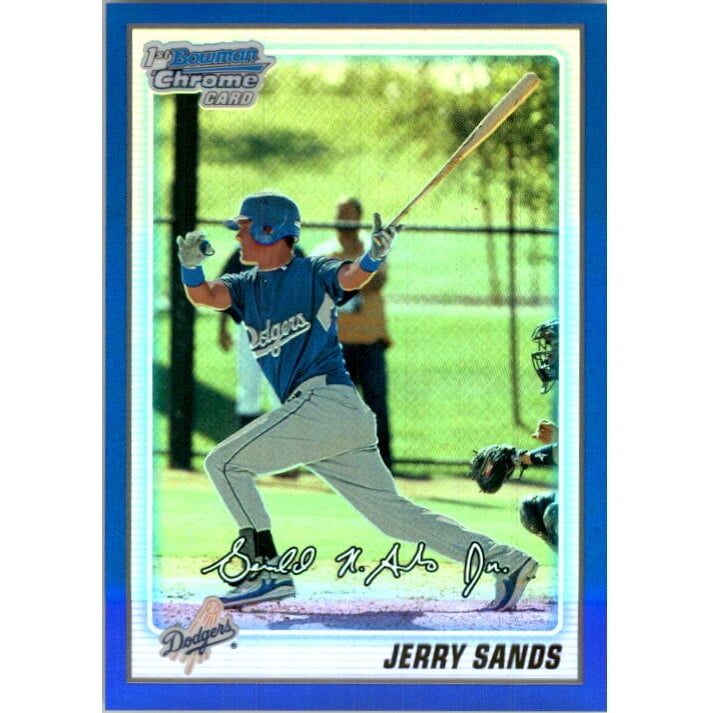 2010 Bowman Chrome Prospects Blue Refractors #BCP130 Jerry Sands. rookie card picture