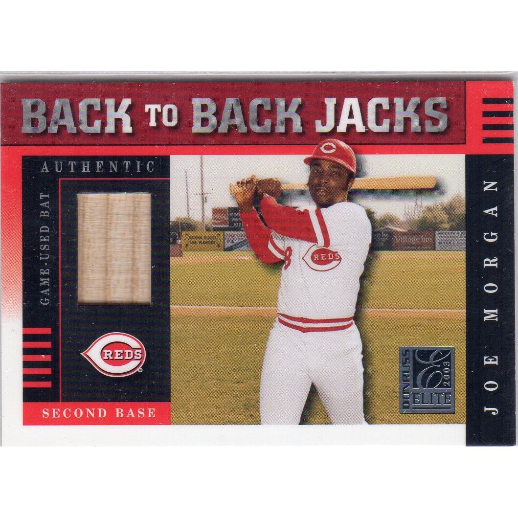 2003 Donruss Elite Back to Back Jacks #46 Joe Morgan/Johnny Bench. rookie card picture