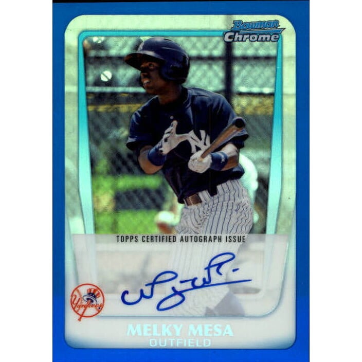 2011 Bowman Chrome Prospect Autographs Blue Refractors #BCP132 Melky Mesa. rookie card picture