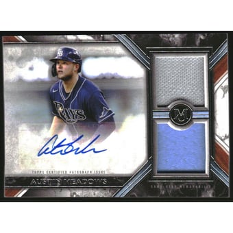 2022 Topps Museum Collection Signature Swatches Dual Relic Autographs #SWDRAAM Austin Meadows/399