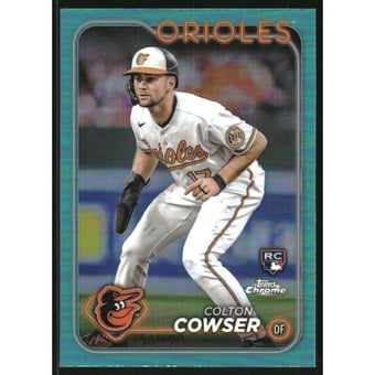 2024 Topps Chrome Aqua Refractors #278 Colton Cowser