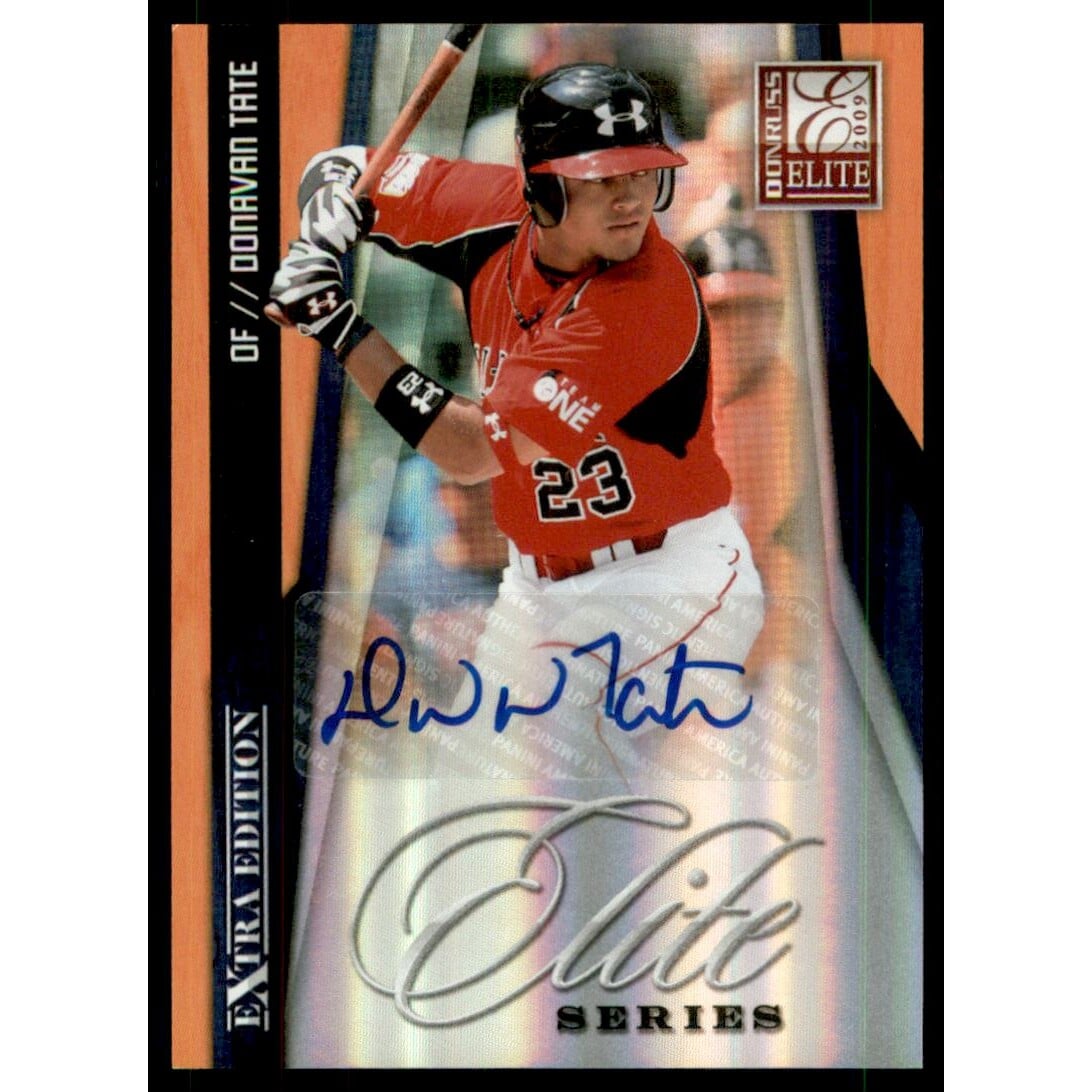 2009 Donruss Elite Extra Edition Elite Series Autographs #2 Donavan Tate/199. rookie card picture