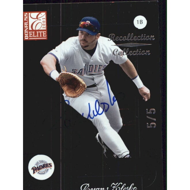 2002 Donruss Elite Recollection Autographs #15 Ryan Klesko 01/5. rookie card picture