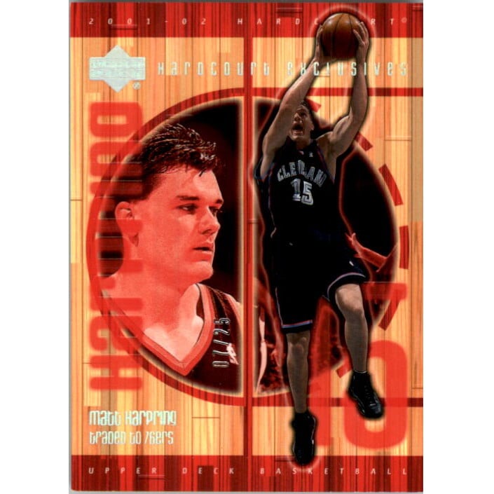 2001-02 Upper Deck Hardcourt Exclusives #15 Matt Harpring. rookie card picture