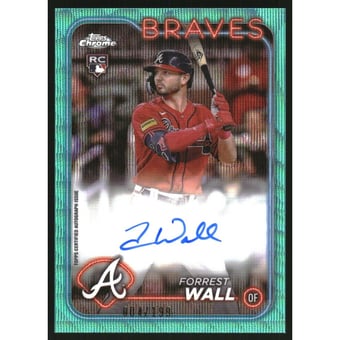2024 Topps Chrome Rookie Autographs Aqua Wave Refractors #RAFW Forrest Wall