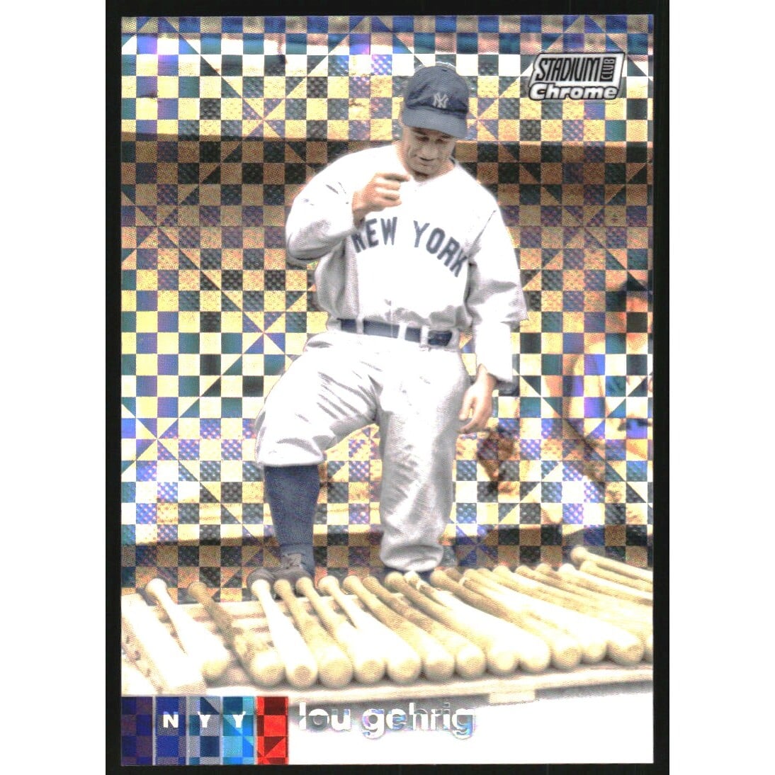 2020 Stadium Club Chrome X-Fractors #35 Lou Gehrig