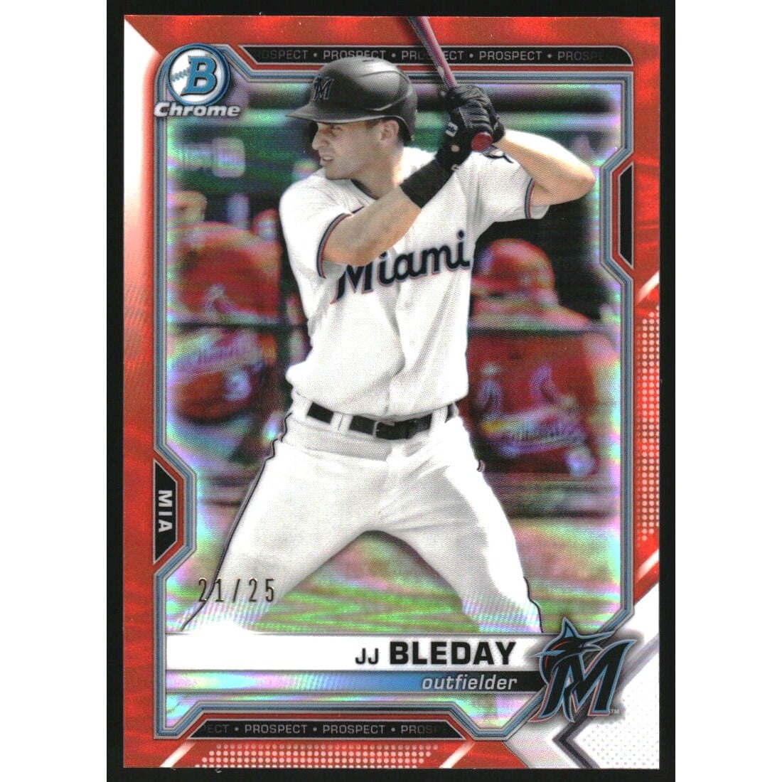 2021 Bowman Chrome Draft Orange Refractors #BDC17 JJ Bleday. rookie card picture
