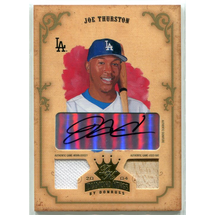 2004 Diamond Kings DK Combos Gold #57 Joe Thurston Bat-Jsy/5