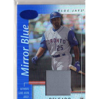 2002 Leaf Certified Mirror Blue #94 Carlos Delgado Jsy