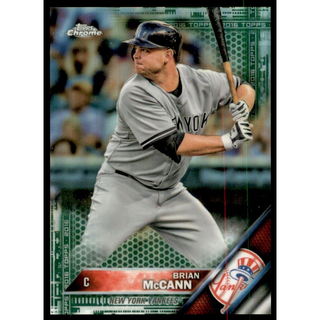 2016 Topps Chrome Green Refractors #22 Brian McCann. rookie card picture
