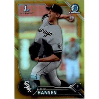 2016 Bowman Chrome Draft Gold Refractors #BDC93 Alec Hansen
