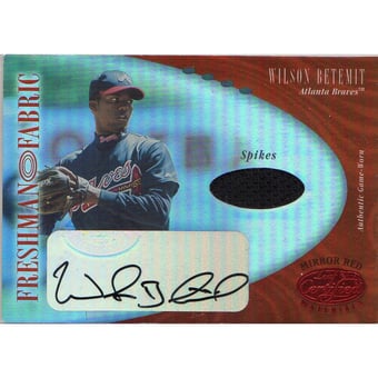 2001 Leaf Certified Materials Mirror Red #156 Wilson Betemit FF Spikes AU