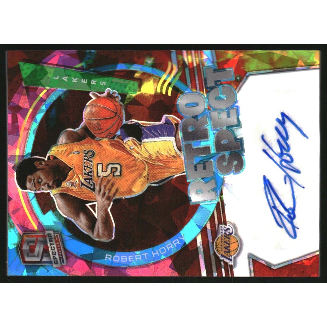 2021-22 Panini Spectra RetroSpect Autographs Astral #14 Robert Horry/49. rookie card picture