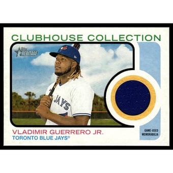 2022 Topps Heritage Clubhouse Collection Relics #CCVG Vladimir Guerrero Jr.