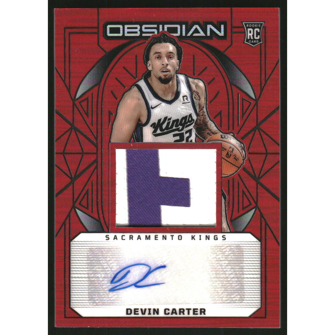 2024-25 Panini Obsidian Electric Etch Red Flood #204 Devin Carter JSY AU 2024-25 Panini Obsidian Electric Etch Red Flood #204 Devin Carter JSY AU