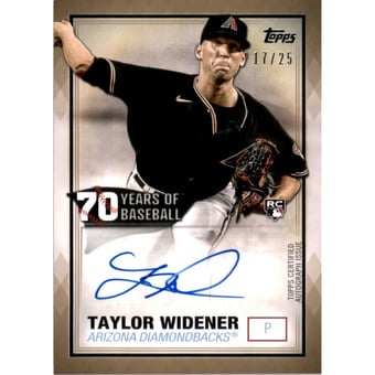2021 Topps 70 Years of Baseball Autographs Gold #70YATW Taylor Widener
