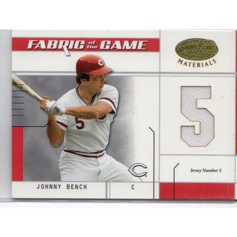 2003 Leaf Certified Materials Fabric of the Game #23JN Johnny Bench JN/5