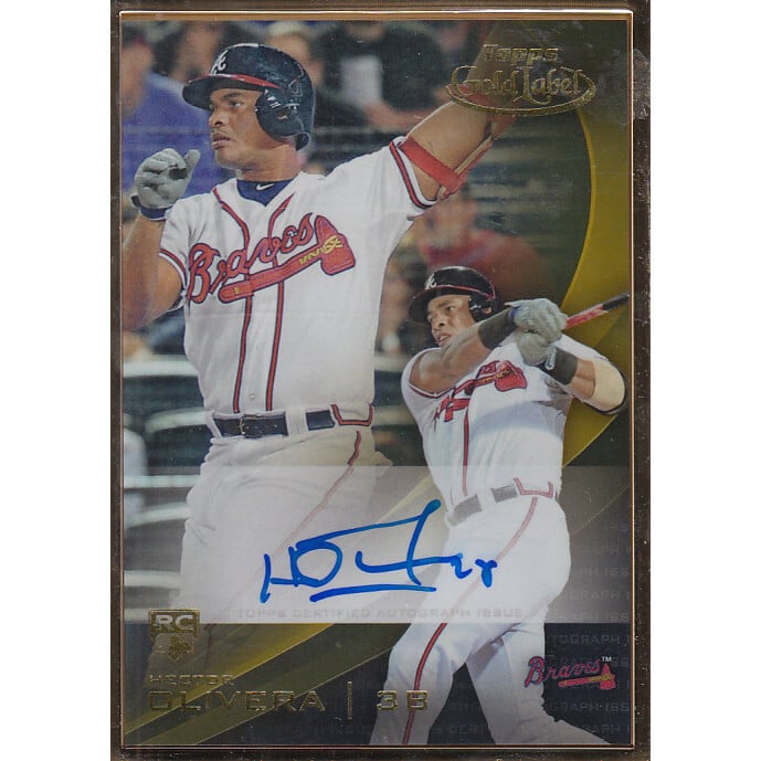 2016 Topps Gold Label Framed Autographs Gold Frame #GLFAHOL Hector Olivera. rookie card picture