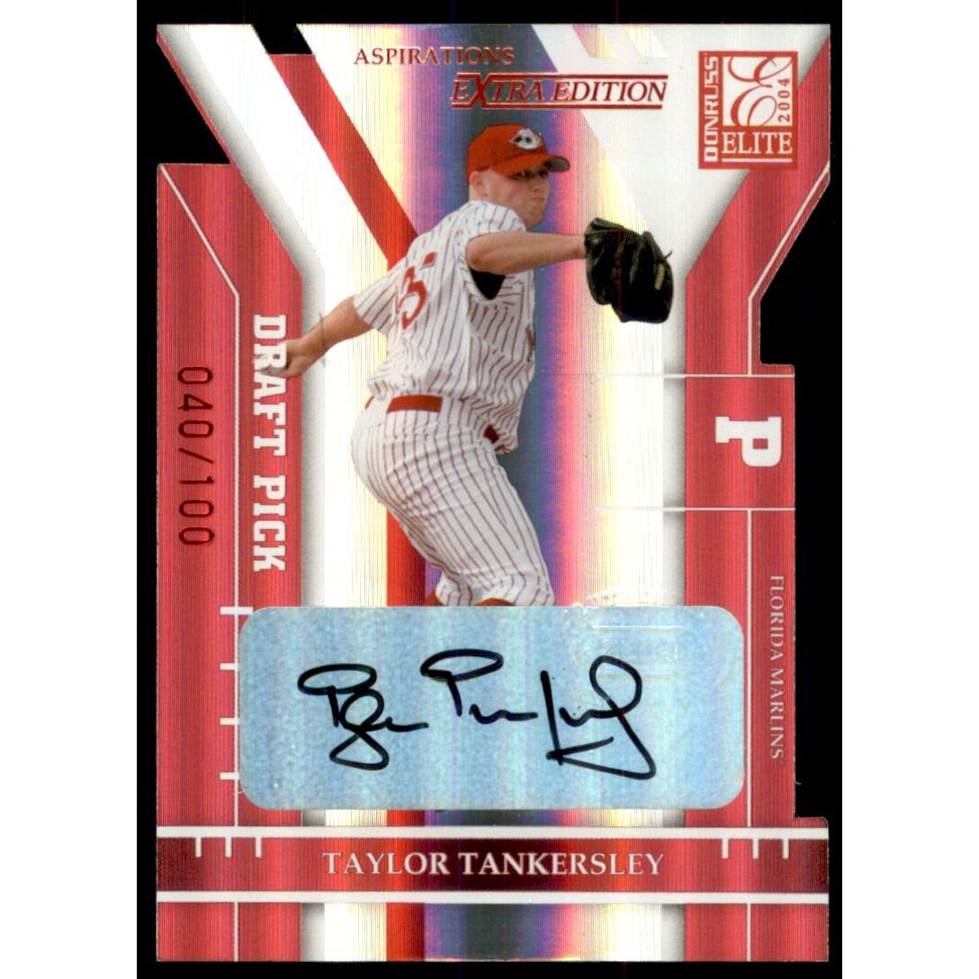 2004 Donruss Elite Extra Edition Signature Aspirations #307 Taylor Tankersley DP/100. rookie card picture