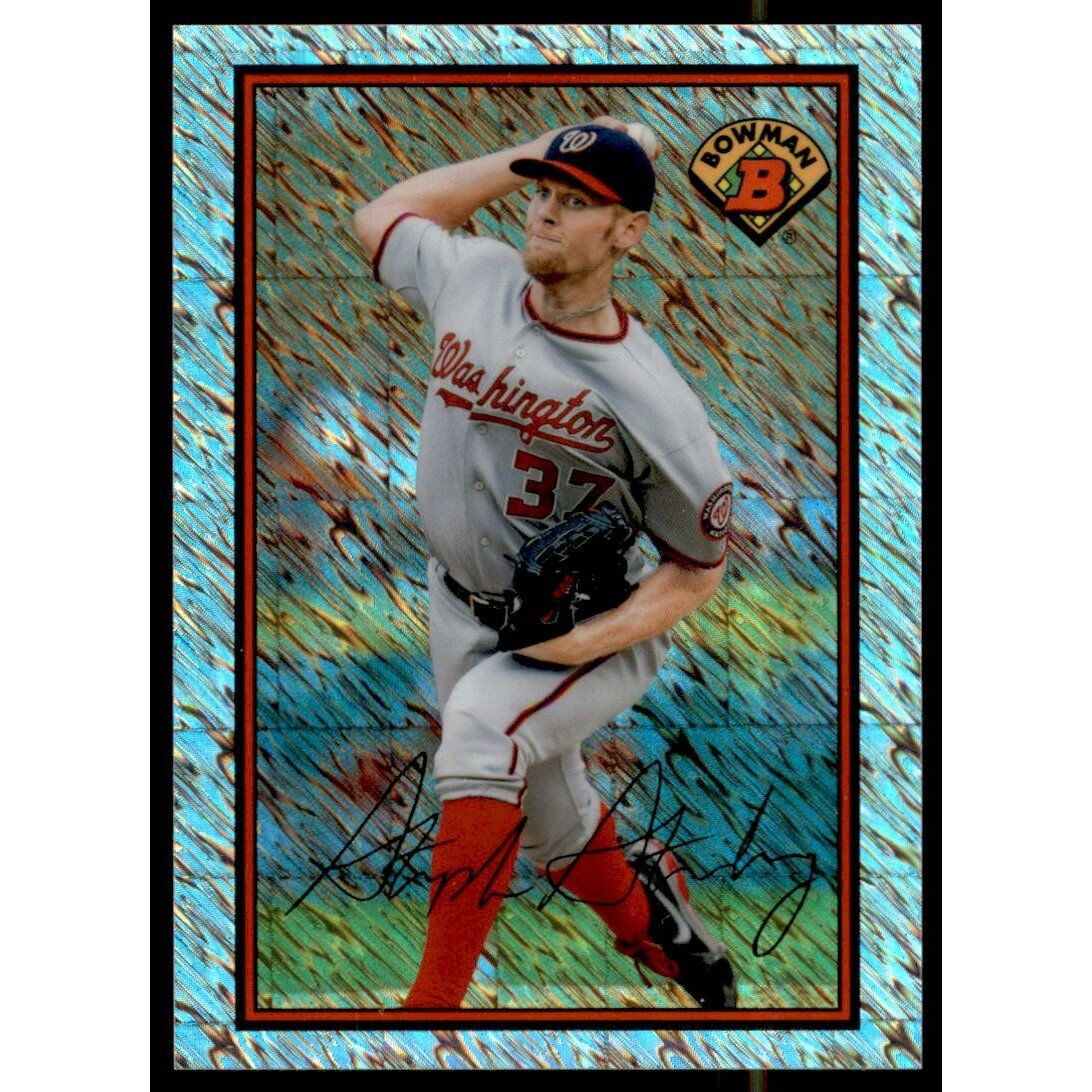 2014 Bowman '89 Bowman Is Back Silver Diamond Refractors Shimmer #BIB89SST Stephen Strasburg BC. rookie card picture