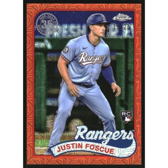 2024 Topps Update '89 Topps Silver Pack Chrome Orange Refractors #T89CU95 Justin Foscue