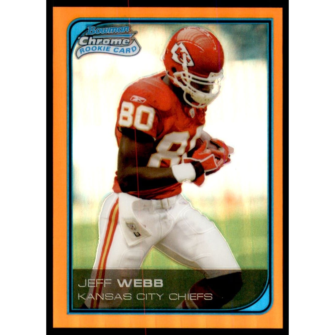 2006 Bowman Chrome Orange Refractors #76 Jeff Webb. rookie card picture
