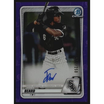 2020 Bowman Chrome Prospect Autographs Purple Refractors #CPAJBE James Beard