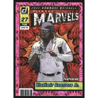 2022 Donruss Marvels Pink Fireworks #7 Vladimir Guerrero Jr.