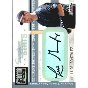 2001 Donruss Signature Series Stats Masters Series #18 Luis Gonzalez
