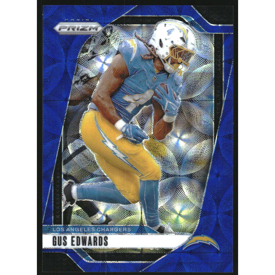 2024 Panini Prizm Prizms Choice Blue #158 Gus Edwards. rookie card picture
