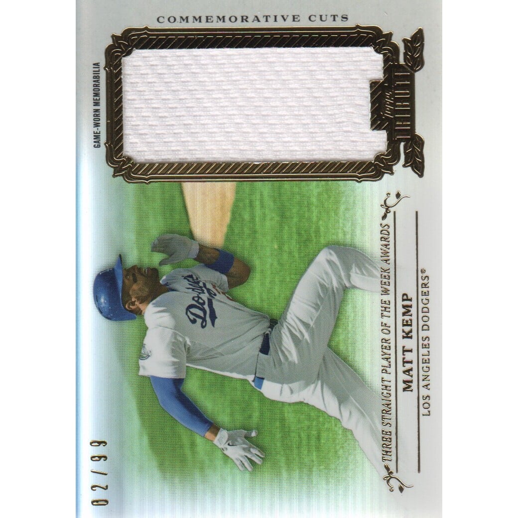 2013 Topps Tribute Commemorative Cuts Relics #MK Matt Kemp. rookie card picture