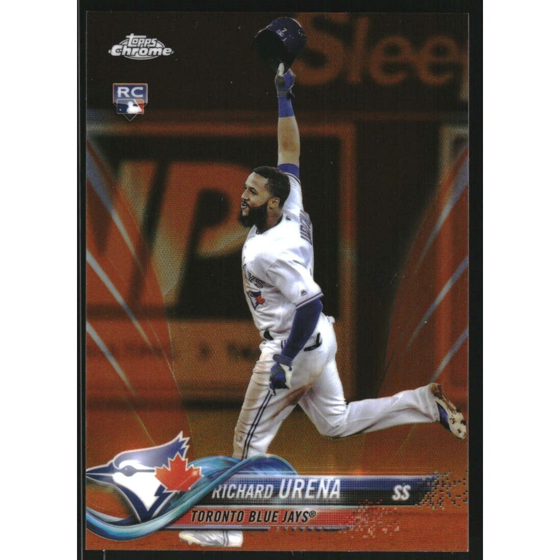 2018 Topps Chrome Orange Refractors #43 Richard Urena. rookie card picture