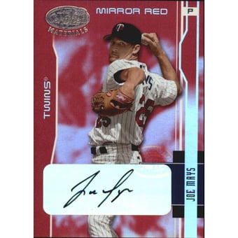2003 Leaf Certified Materials Mirror Red Autographs #106 Joe Mays/9