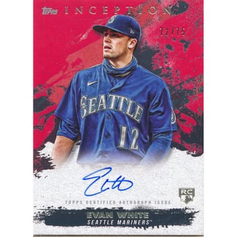 2021 Topps Inception Rookie and Emerging Stars Autographs Red #RESAEW Evan White