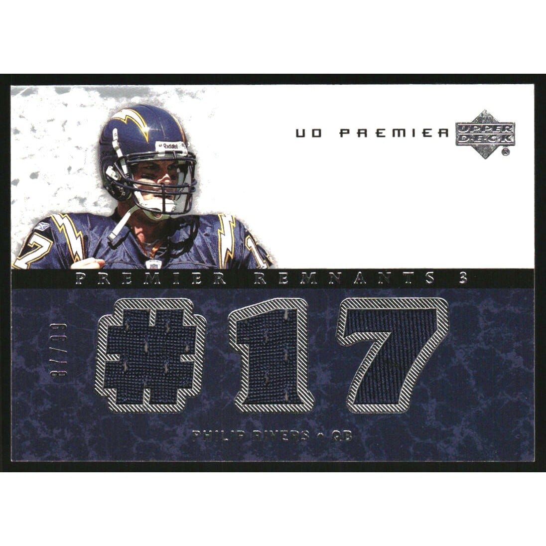 2007 Upper Deck Premier Remnants Triple #PR3PR Philip Rivers