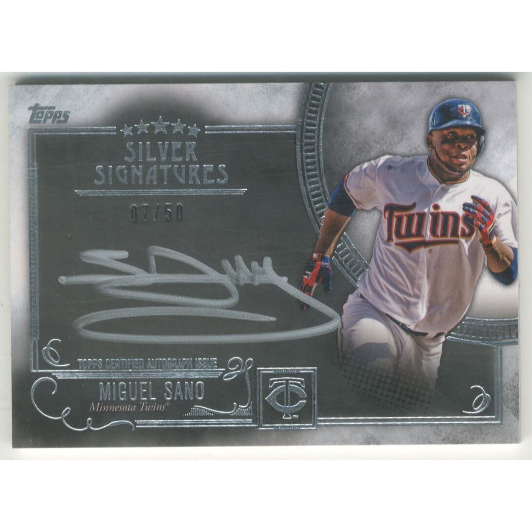 2016 Topps Five Star Silver Signatures #FSSSMS Miguel Sano. rookie card picture