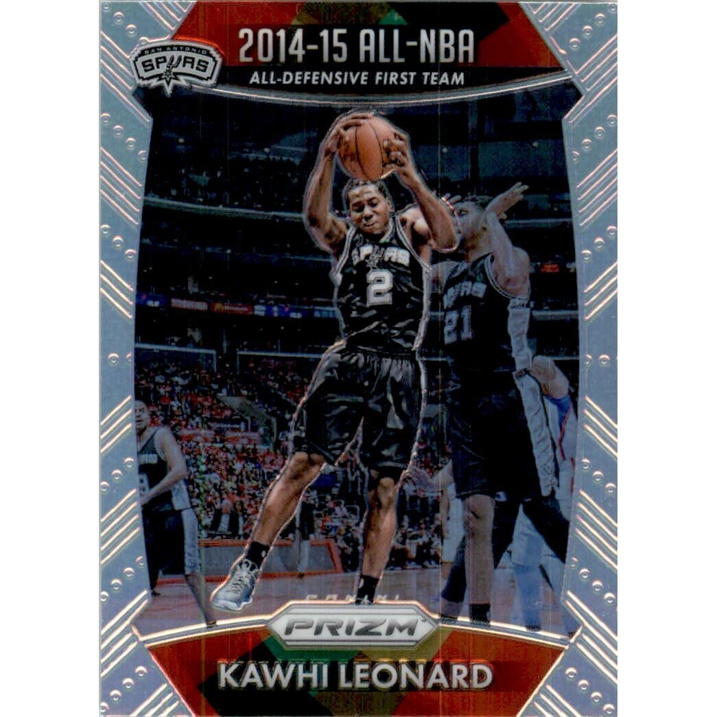 2015-16 Panini Prizm Prizms Silver #390 Kawhi Leonard ANBA. rookie card picture